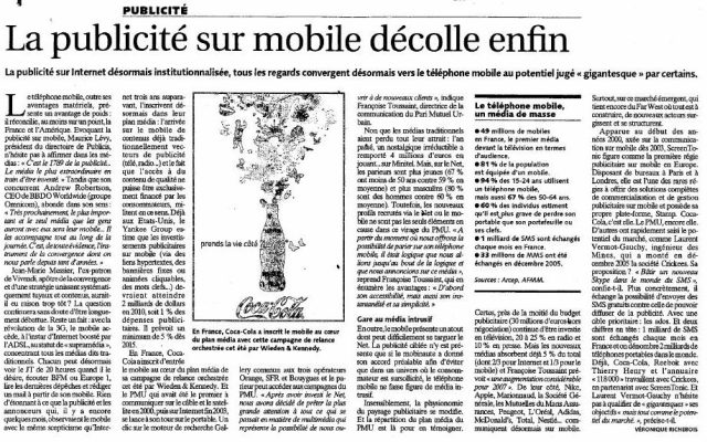 La publicité sur mobile décolle enfin