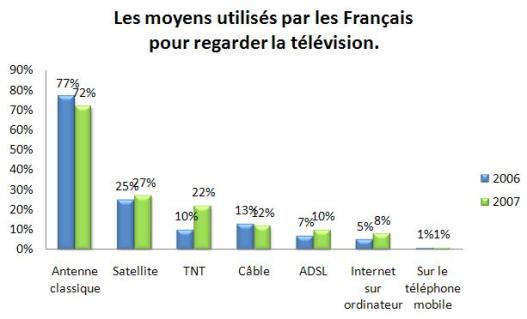 Source : D’après les données de l’enquête réalisée par le Credoc pour le Conseil général des technologies de l’information et l’Autorité de régulation des communications électroniques et des Postes, 2007.
