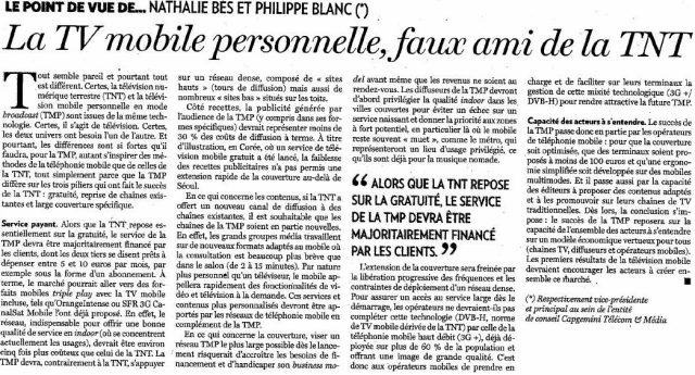 La TV mobile personnelle, faux ami de la TNT