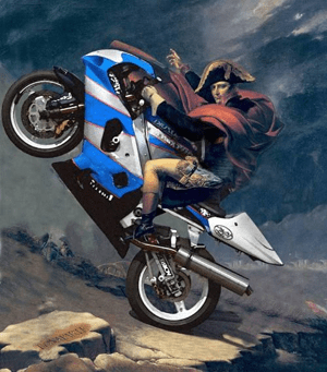 Napoléon et moto
